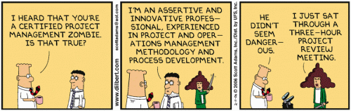Dilbert comic about project managers